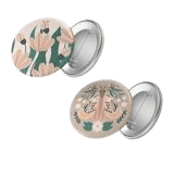 2 Broches (badges) - Boho butterfly - Fleurs + Papillon #129 - Maison Joliette – Image 2