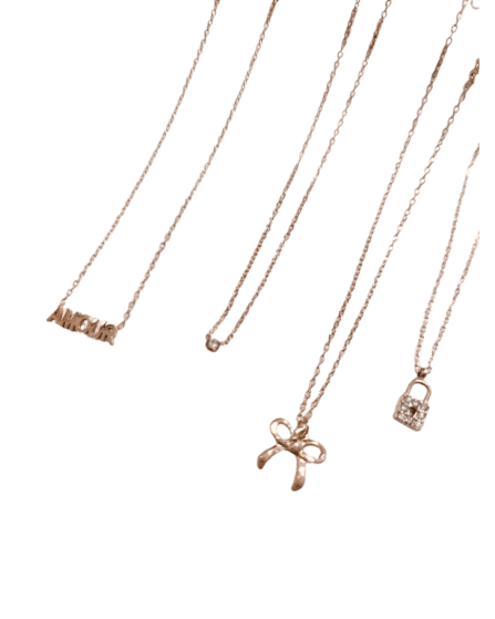 Collier mini strass doré – Image 2