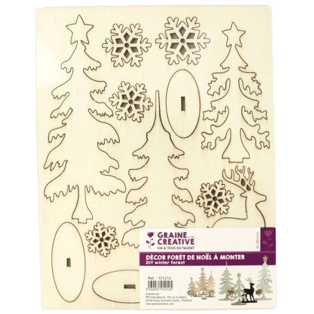 Décor forêt de noël à monter - Graine créative