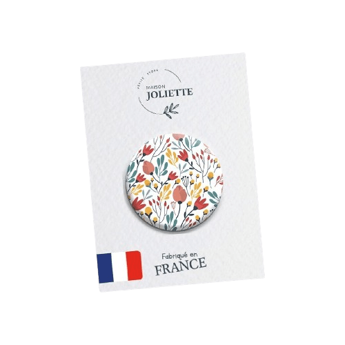 Broche (badge) - Motif fleuri #119 - Maison Joliette