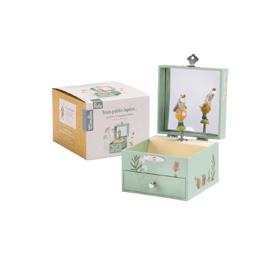 Boîte à musique coffret - Trois petits lapins - Moulin roty