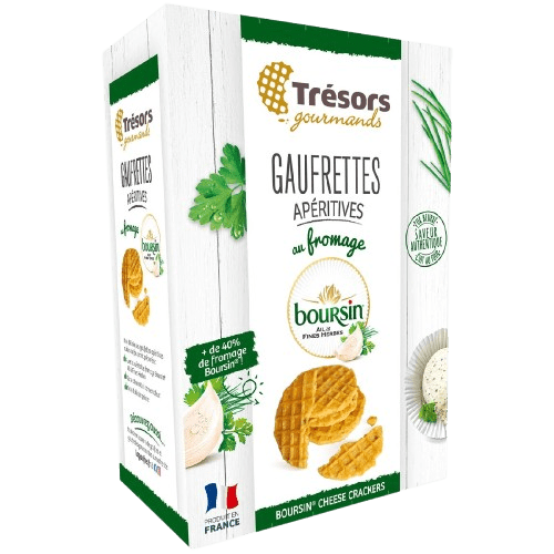 Gaufrettes Apéritives - boursin ail et fines herbes - Trésors gourmands