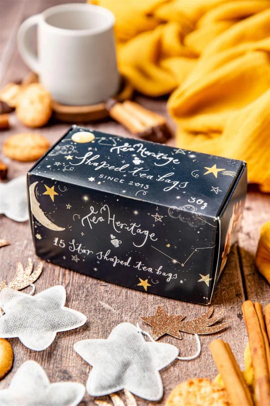 Boite de 15 Sachets de thé bio forme étoile - thé noir earl grey - tea heritage – Image 2