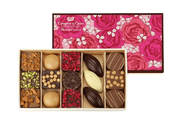 Coffret chocolats "Le temps des amours" de Michaël Cailloux