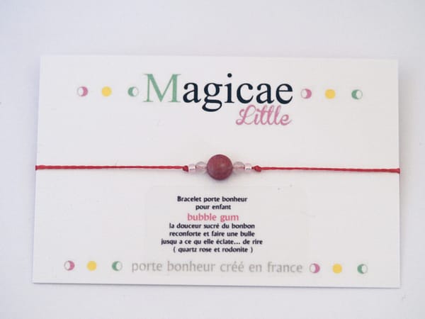 Bracelet porte bonheur enfant - bubble gum  - Magicae – Image 2