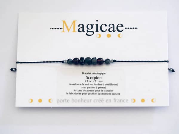 Bracelet porte bonheur signe astro - Scorpion - Magicae – Image 3