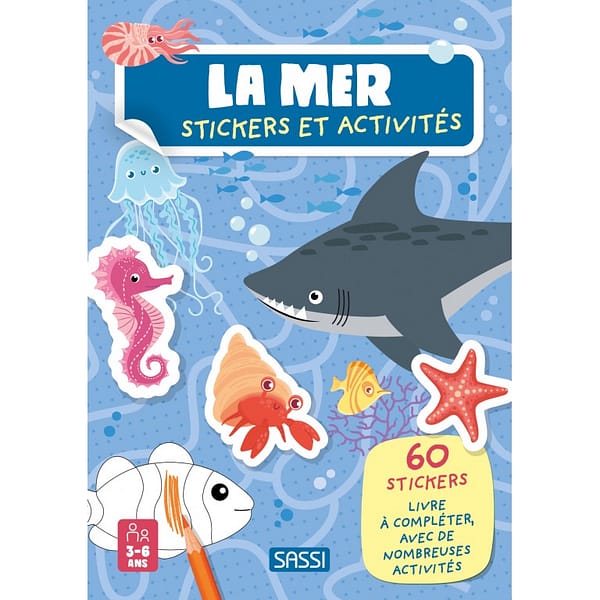 Livre la mer  - Stickers et activités - Sassi
