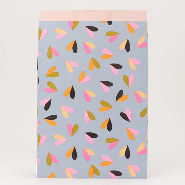 Pochette cadeau cœurs bicolores, bleu – Image 3