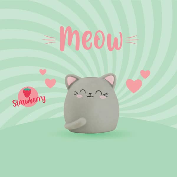 Gomme parfumée fraise meow (chat) - Legami