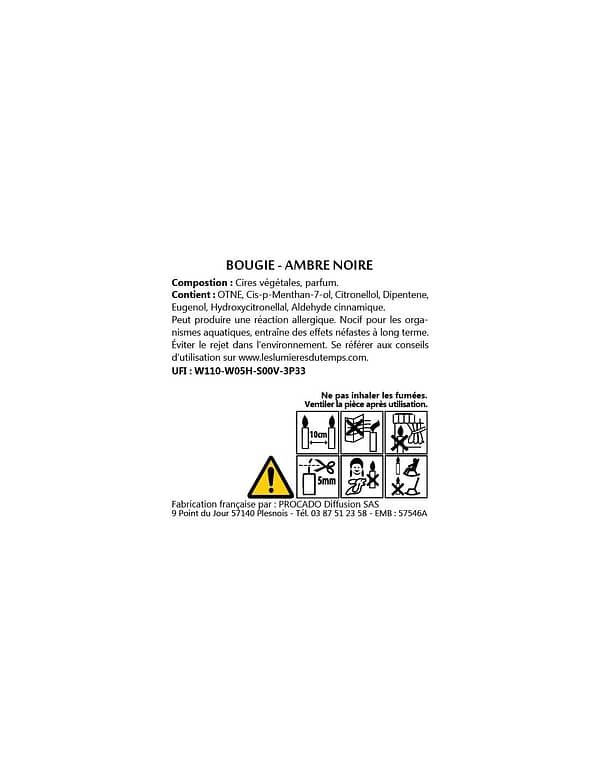 Bougie 90 grs - Ambre noire - Lumière du temps – Image 2