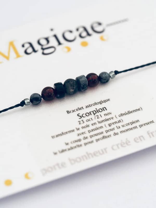 Bracelet porte bonheur signe astro - Scorpion - Magicae
