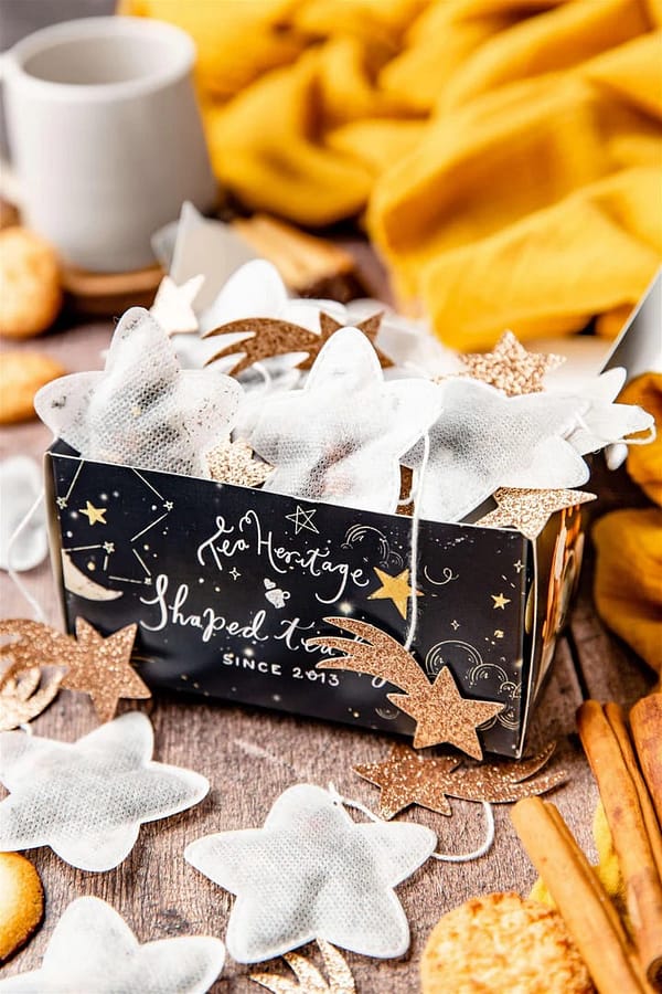 Boite de 15 Sachets de thé bio forme étoile - thé noir earl grey - tea heritage